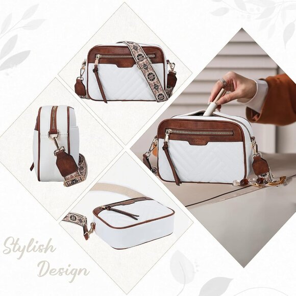 Crossbody Purse Vegan Leather Small Shoulder Bag with Detachable Strap - Picture 6 of 7